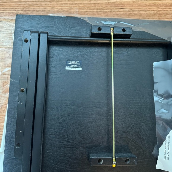 everyday living black single tray table - Picture 5 of 9